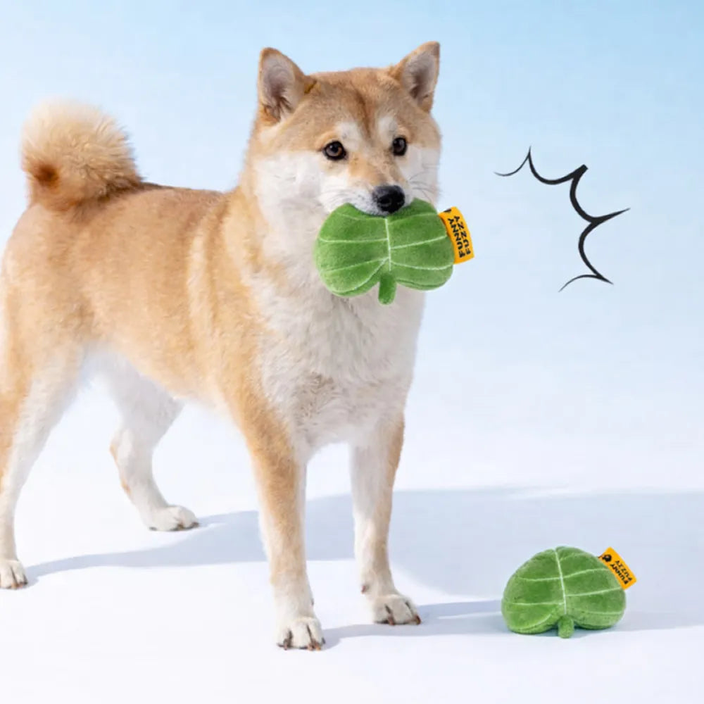 SnugNest Textured Leaf-Shaped Squeaky Dog Toy - Image 3
