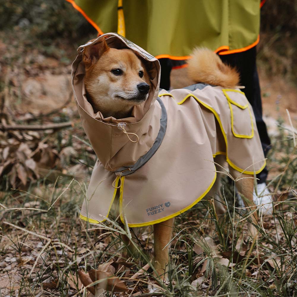 Adjustable Reflective Waterproof with Pocket Dog Human Matching Raincoat-Stay Dry - Image 4
