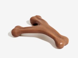 Teething Bones Dog Chew Toy - Bacon-Flavored