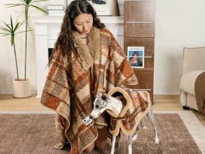 Classic Plaid Warmth Human & Dog Poncho - Festive Companions