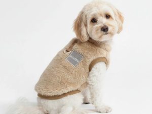 Comfortable and Stylish Fuzzy Dog Vest - Perfect for Winter Walks