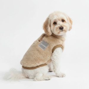 Comfortable and Stylish Fuzzy Dog Vest - Perfect for Winter Walks