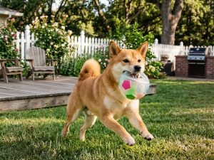 Dog Soccer Ball with Handle Floating Chew Toy