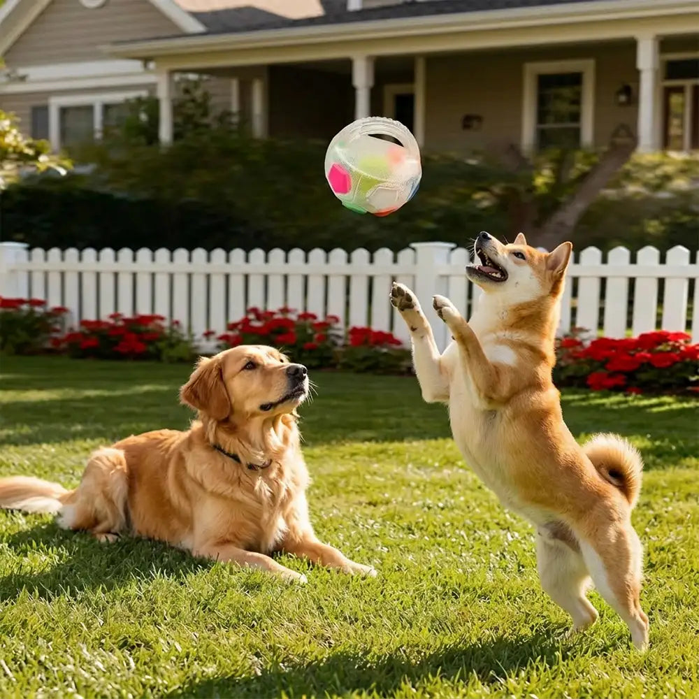 Dog Soccer Ball with Handle Floating Chew Toy - Image 2