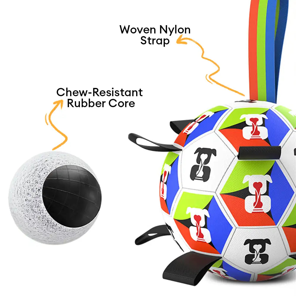 Dog Soccer Ball with Straps Interactive Toy - Image 4