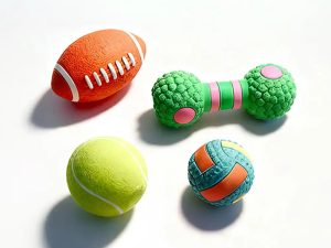 Durable Latex Teething With Squeaker Dog Chew Toy