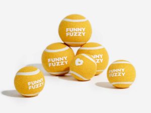 Tennis Ball Dog Toy - Squeaky & Bounce