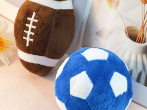 Football Plush Interactive Chew Toy Squeaky Dog Toy
