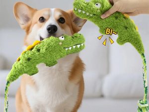 Animal Series Plush Squeak Dog Teething Toy