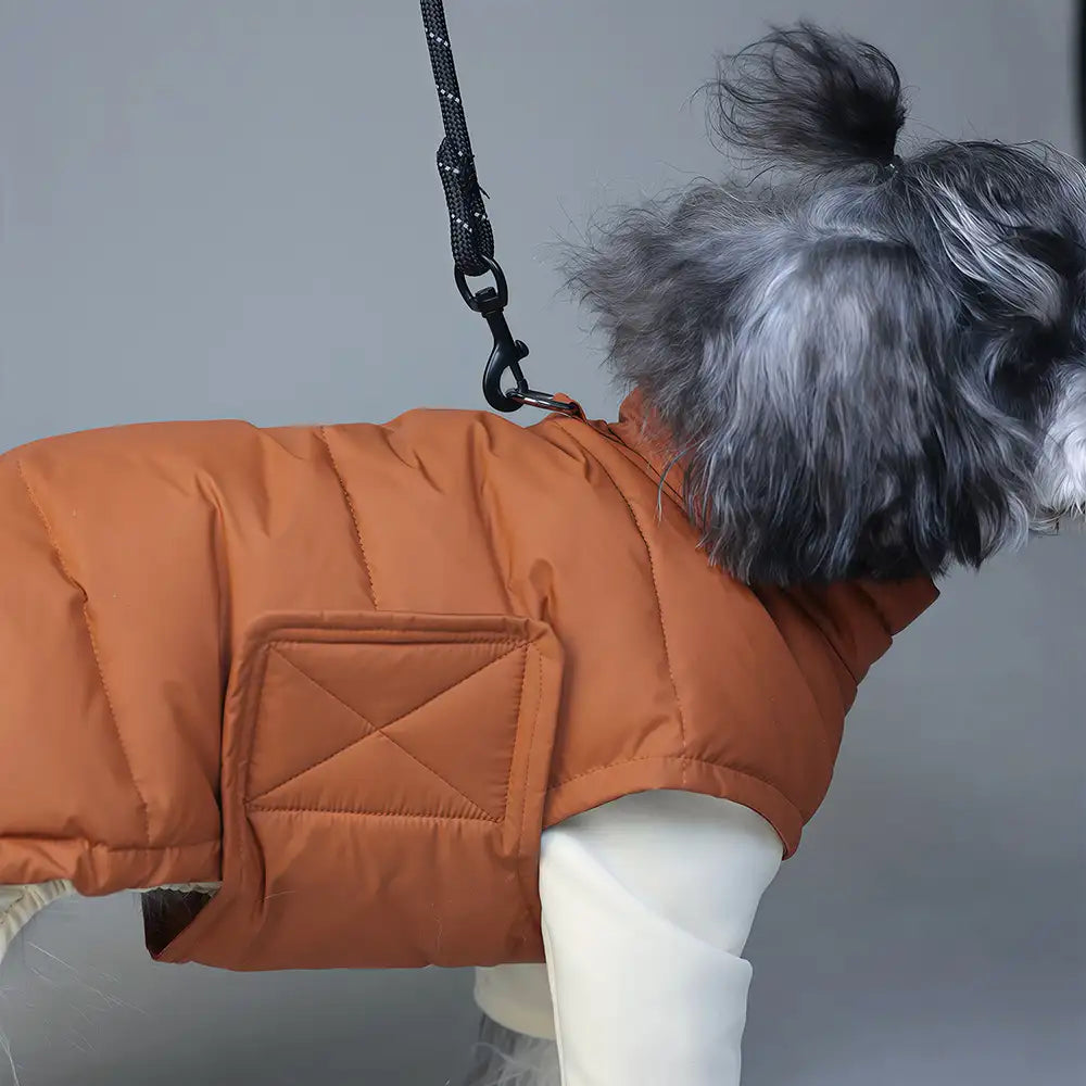 Duck Down Filled Winter Dog Vest Lightweight Warm Dog Coat with Leash Ring - Image 3