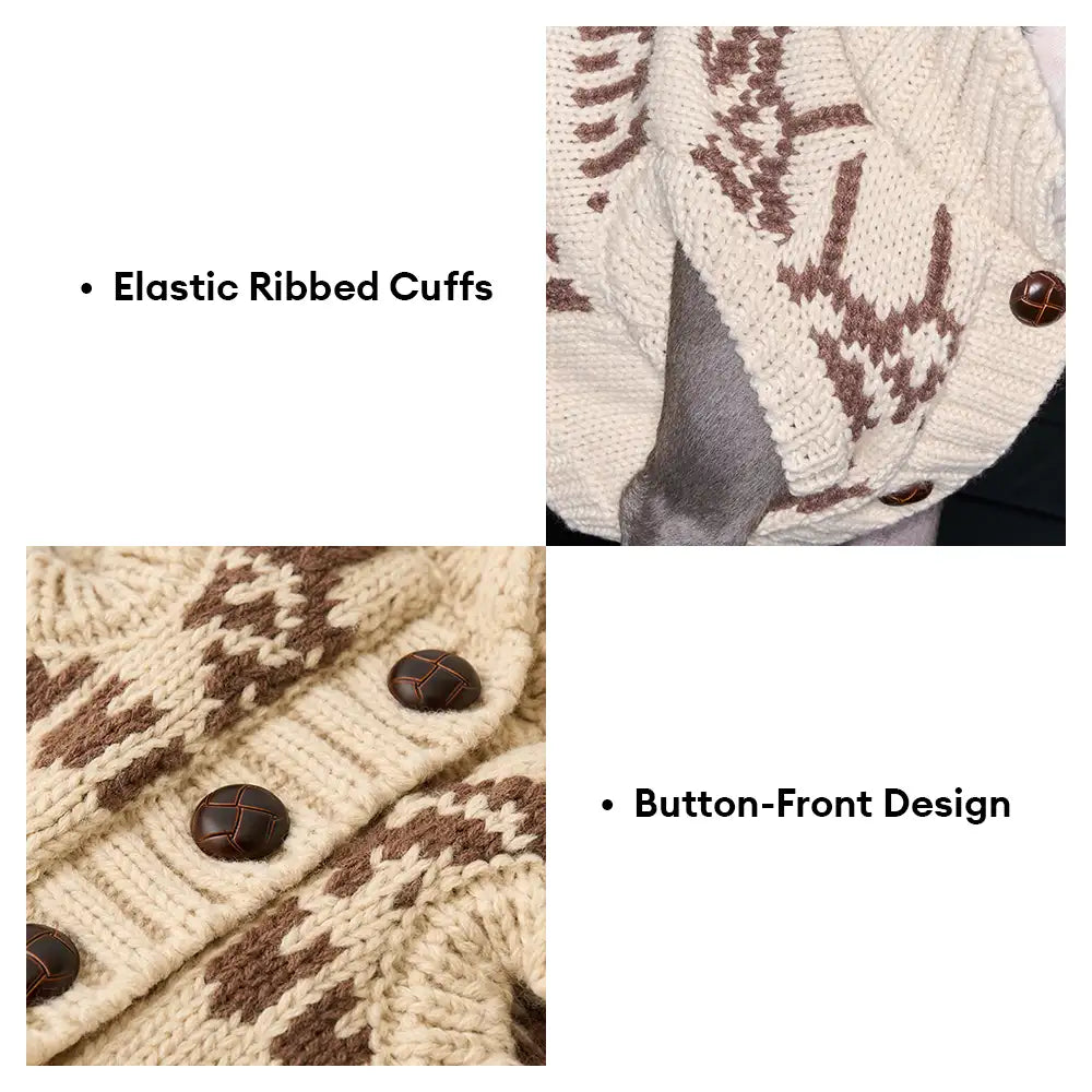 Fair Isle Pattern Sleeveless Dog Sweater For Small Dogs - Image 4