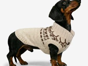 Fair Isle Pattern Sleeveless Dog Sweater For Small Dogs
