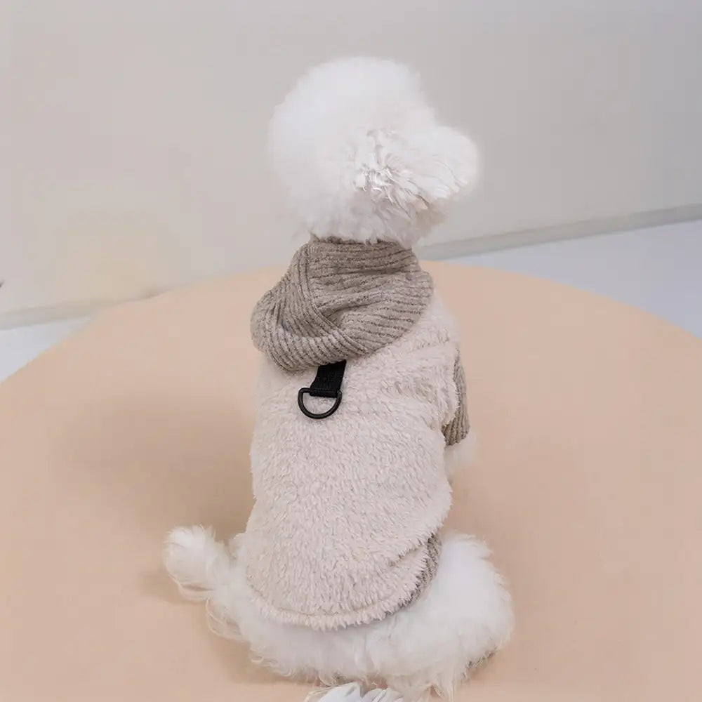 Plush Coat & Matching Turtleneck Sweater Two-Piece Dog Outfit Set - Image 3