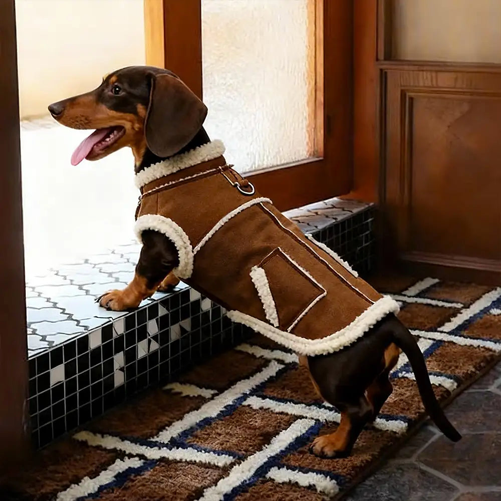 Retro Suede Dog Vest For Small Dogs - Image 3