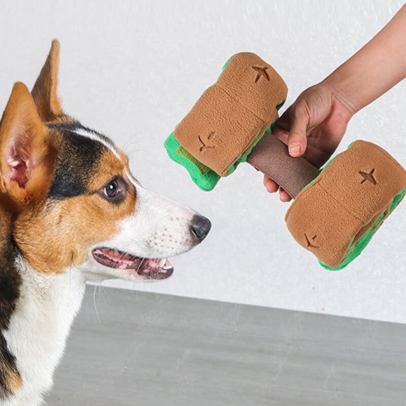 Puzzle Food Dispenser Interactive Dog Dumbbell Treat Toy - Image 2