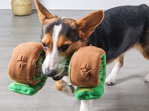 Puzzle Food Dispenser Interactive Dog Dumbbell Treat Toy