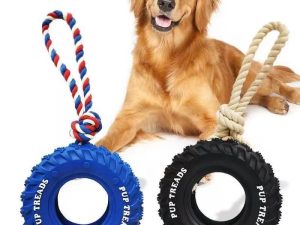Rubber Tire Dog Interactive Toy Teething and Chewing Toy