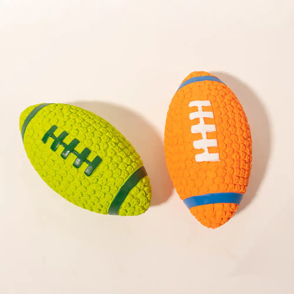 Rugby Dog Chew Toy with Squeaky - Image 2
