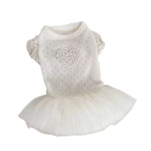Ivory Heart Tutu Dog Dress