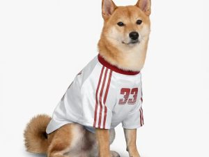Striped Retro Reflective Dog T-Shirt for All Breeds