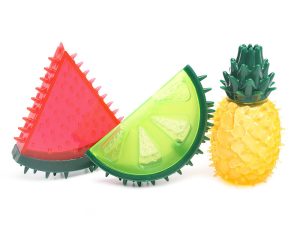 Teething Rubber Water-filled Frozen Fruit Shape Dog Toy